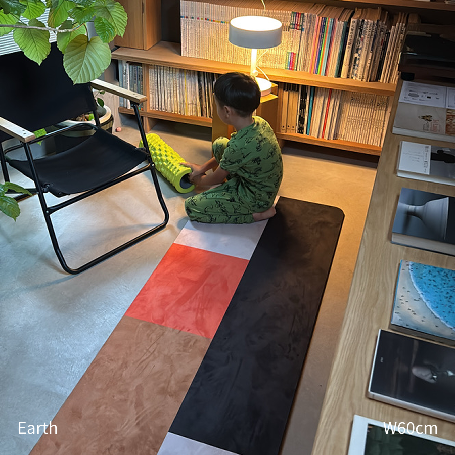 8ed Studio Earth Canvas Stretch Mat|子どもと一緒に使えるヨガマット・安全なスエード生地