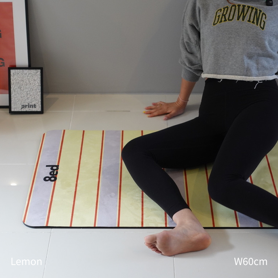 8ed Studio Lemon Canvas Stretch Mat ストレッチ・ヨガマット|リビングに敷きっぱなし・インテリアに馴染むデザイン