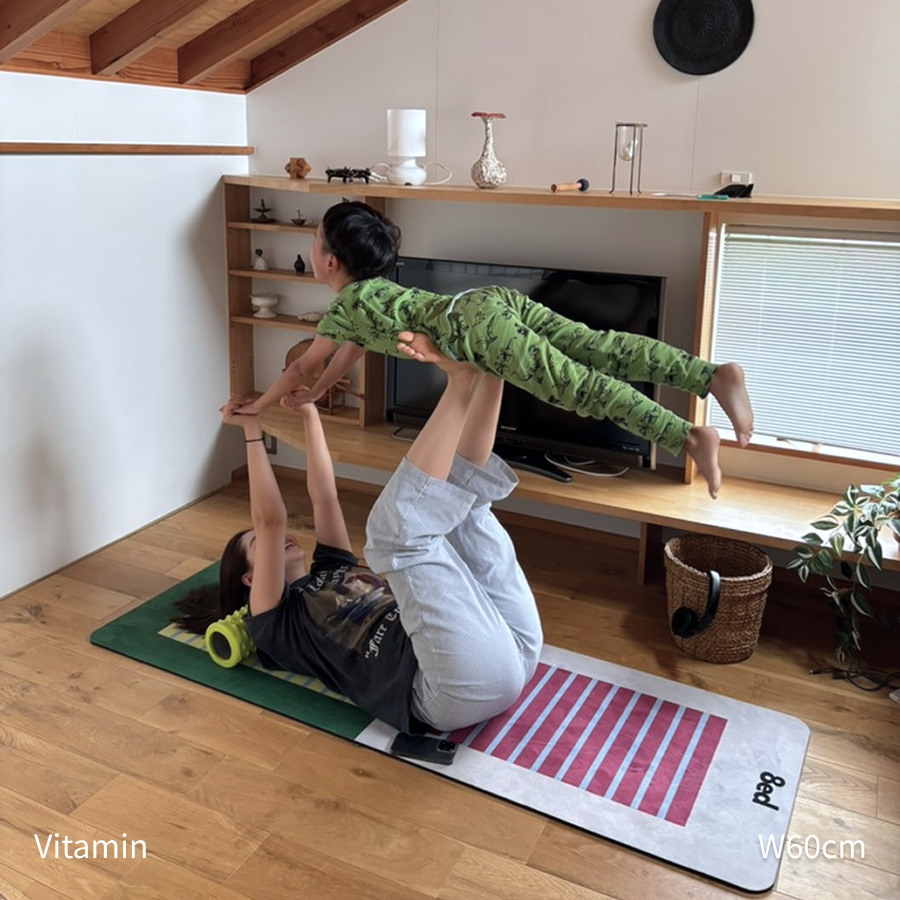 8ed Studio Vitamin Canvas Stretch Mat|子どもと一緒に使えるヨガマット・安全なスエード生地