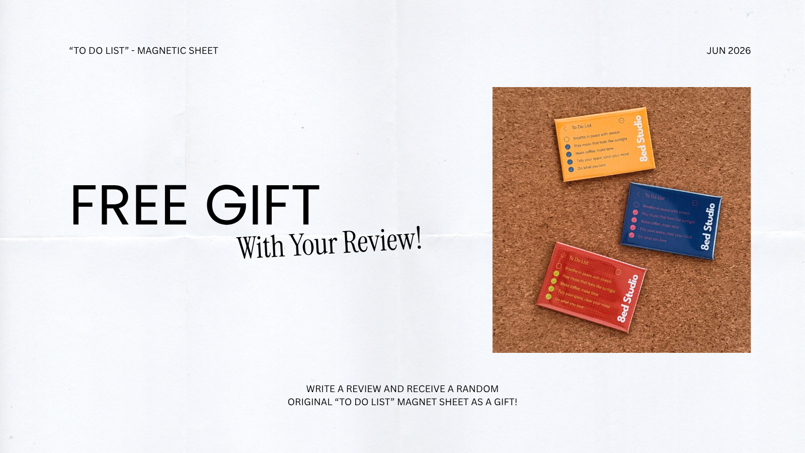 free gift マグネット ノベルティ 8ed Studio