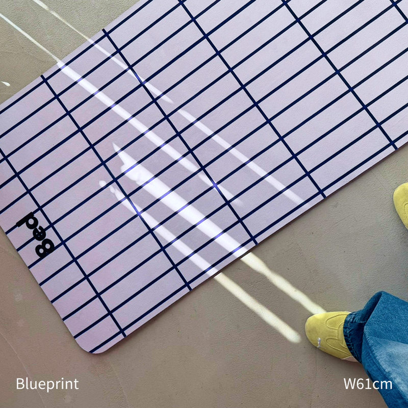 8ed Studio Blueprint Canvas Stretch Mat ストレッチ・ヨガマット｜リビングに敷きっぱなし・インテリアに馴染むデザイン