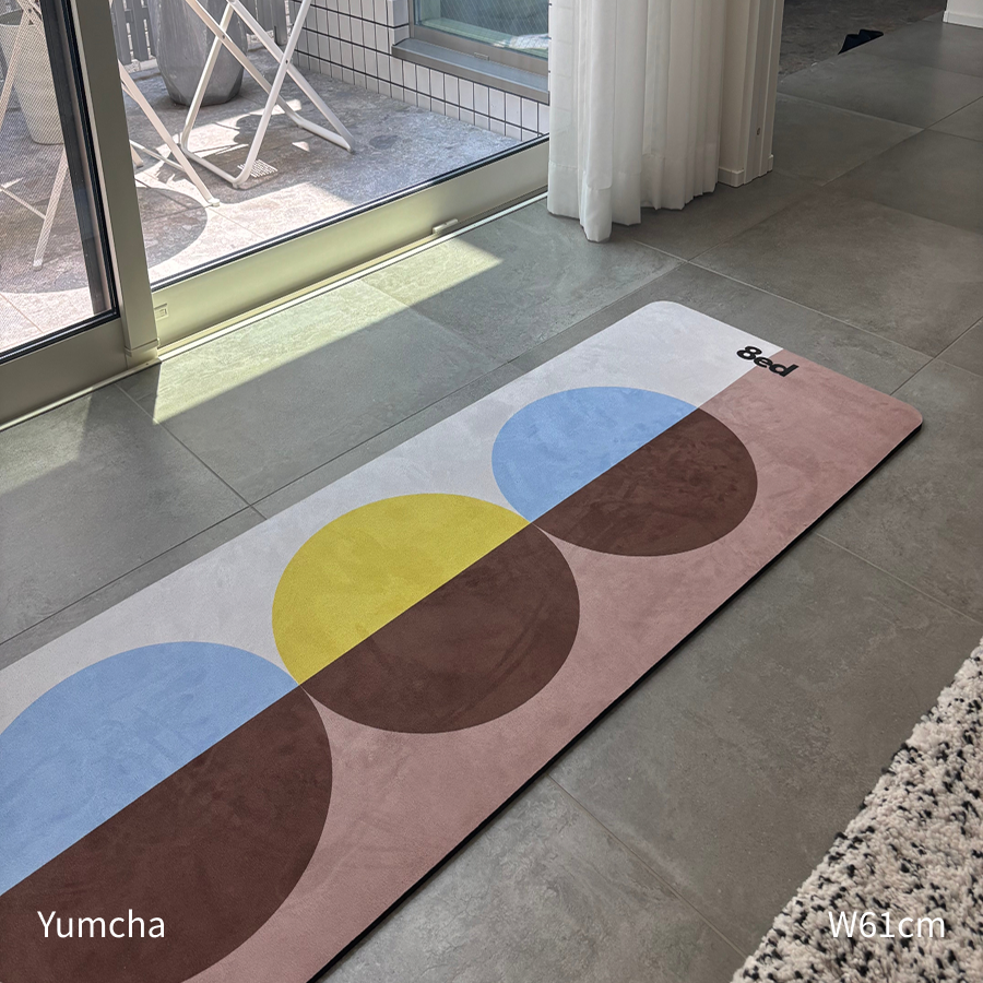 予約販売】やわらかな色が広がるデザインのYumcha｜ストレッチマット